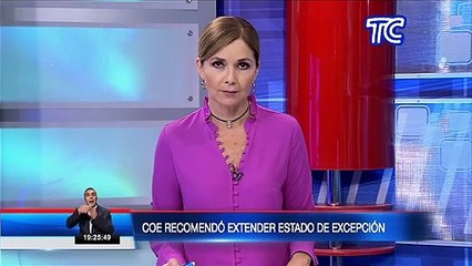 COE Nacional recomendó al Gobierno extender el estado de excepción para frenar la propagación del Covid 19