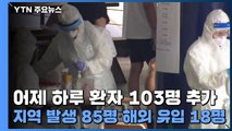 [속보] 어제 하루 환자 103명 추가...지역 발생 85명·해외 유입 18명 / YTN