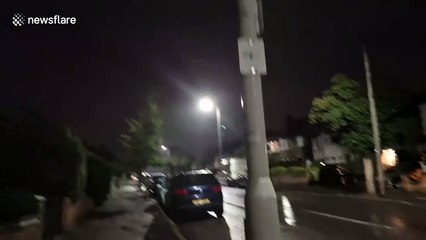 Lightning lights up London skies