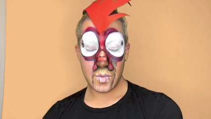 Disney Moana Face Paint Hei Hei Cartoon Makeup Transformation