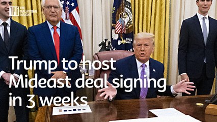 Trump to host Mideast deal signing in 3 weeks