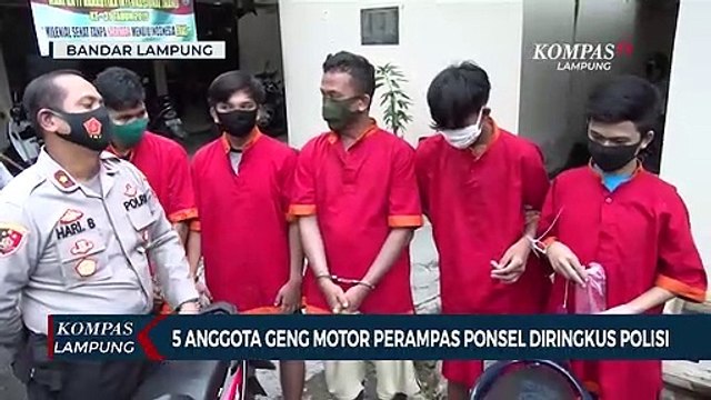 Lima Anggota Geng Motor Perampas Ponsel Diringkus Polisi