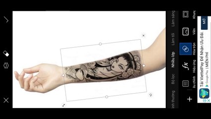 Hướng dẫn xăm hình bằng app Picsart. - Tattoo editing Picsart