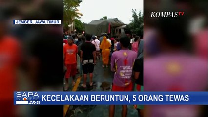 Kecelakaan Maut Beruntun 5 Tewas di Sempolan Jember