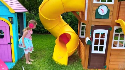 Nastya and dad learn and play