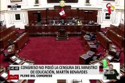 Martín Benavides: ministro de Educación respondió pliego interpelatorio ante el Pleno