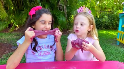 Nastya and friend came up with jokes for dad