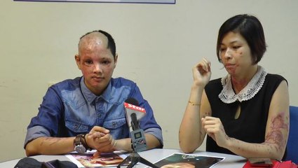 Two friends splashed with acid after grocery shopping