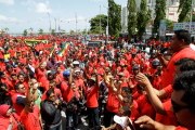Red Shirts gather at Gurney Drive demanding Guan Eng's resignation