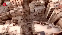 Drone video shows devastation in Aleppo