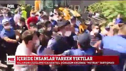 İçinde insanlar varken binayı yıktılar