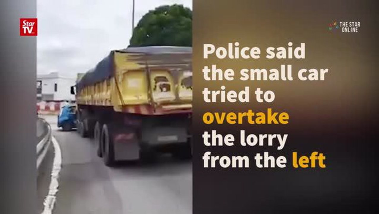 Car dragged by lorry on DUKE highway