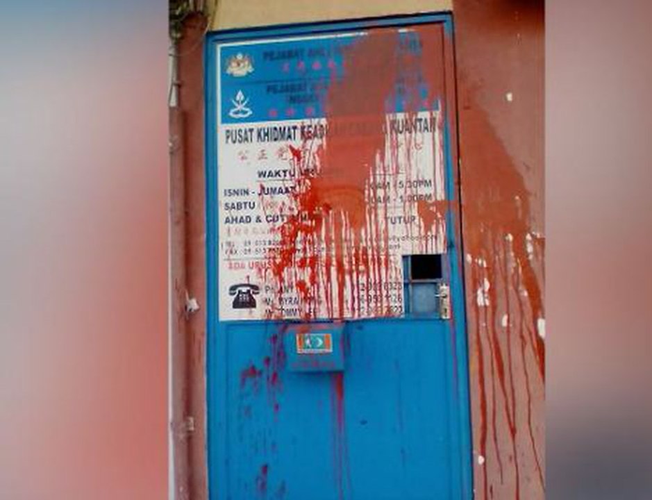 PKR MP's service centre splashed with red paint