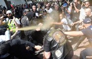 Trump's supporters, opponents clash in California park