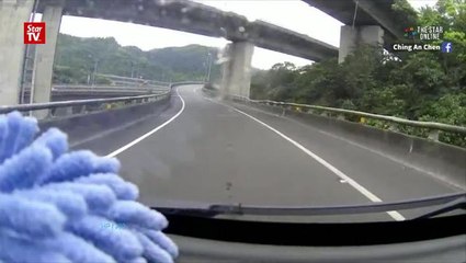 Driver dies when truck falls from flyover