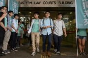 HK student activists found guilty of protest-related charges