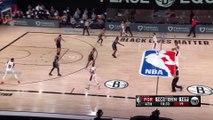 Lillard hits incredible three 'from the logo' against Nets