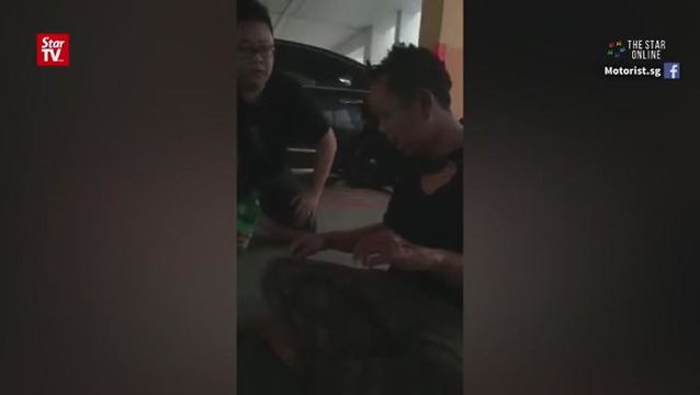 Man suffers burns after car explodes in Singapore car park