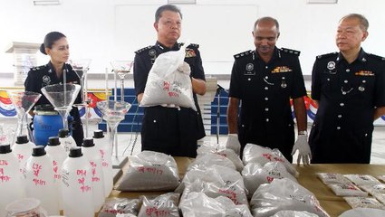 下载视频: Penang cops seize RM2.2mil in drugs, shut down drug lab