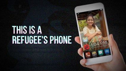 A refugee is alone in Malaysia. This is her phone [vertical video]