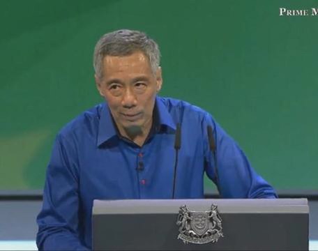 Moments of interruption of Lee Hsien Loong's speech