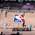 Lillard hits incredible three 'from the logo' against Nets