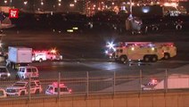 Newark airport closed after United Airlines engine fire