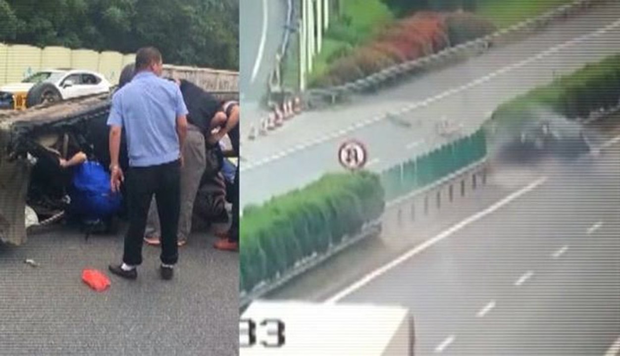 Unbuckled passengers miraculously survive car crash