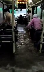 जयपुर की गलियारों में आया सैलाब, बारिश के पानी में बहने लगे लोग, बसों में फंसे यात्री