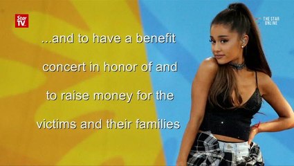 Ariana Grande to hold benefit concert in Manchester