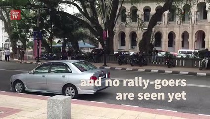 #TangkapMO1 rally: Scene at Masjid Negara ahead of rally