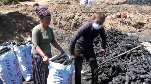 Yozgat’ta mevsimlik işçilerin zorlu ‘mangal kömürü’ mesaisi