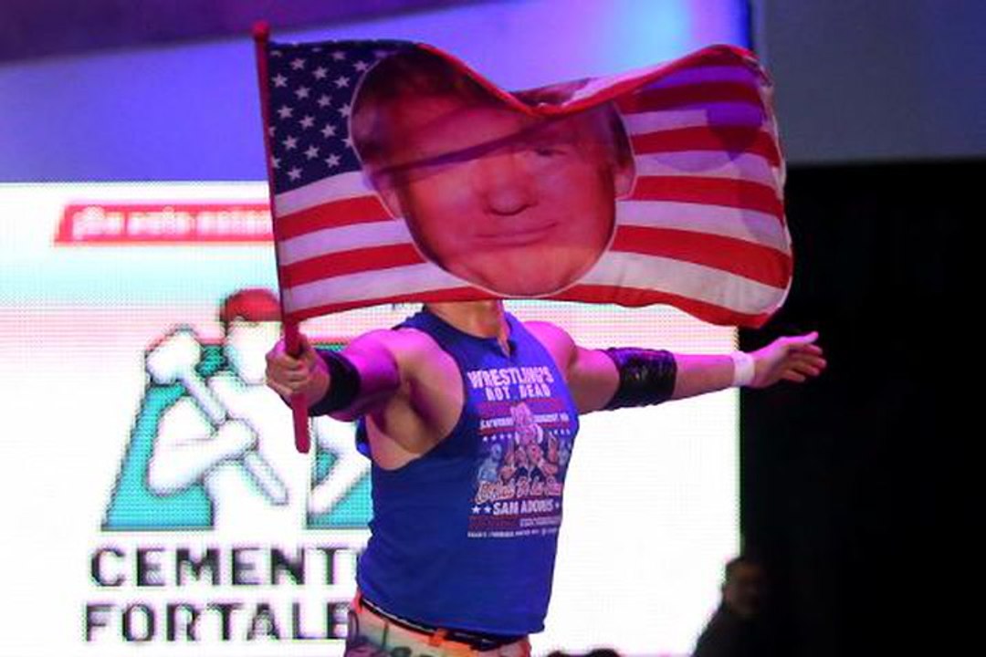 Wrestler feeds off anti-Trump sentiments to gain hits