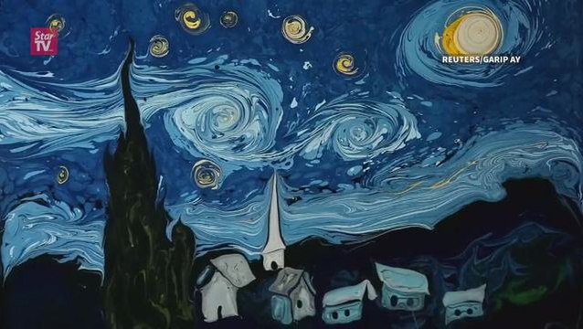 From Starry Night to Van Gogh - The paper marbling art