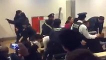 Snowed-in Chinese tourists scuffle with staff at Japanese airport