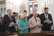 Prince Charles and Camilla attends St Mary's church service