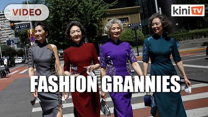 Fashion grannies return to Beijing street 'catwalk'