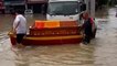 Penang floods: Boat used to move casket