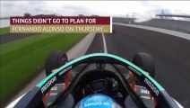 Fernando Alonso crashes in Indy500 practice