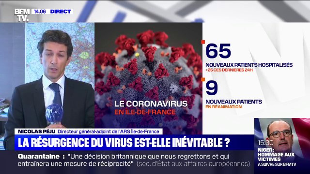 Coronavirus: Nicolas Péju, directeur-adjoint de l'ARS Ile-de-France, précise que l'inversion de tendance se confirme