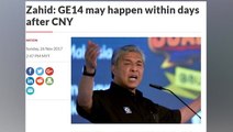 Zahid: GE14 may happen within days after CNY