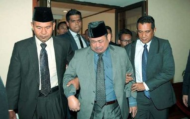Kelantan opposition leader cries after getting ejected from state assembly