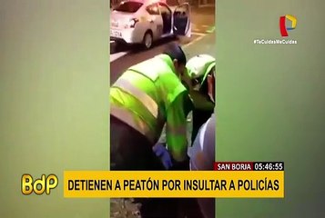 San Borja.: policías detienen violentamente a un vecino tras confuso incidente