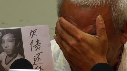 Father of debtor breaks down during press conference
