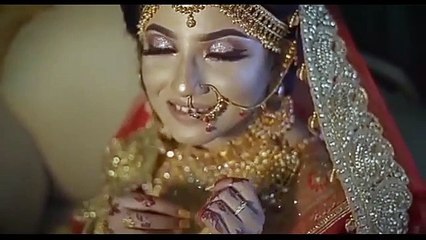 Traditional bridal look.