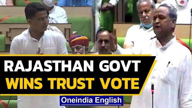 Ashok Gehlot-led Cong Govt wins vote of confidence in Rajasthan assembly | Oneindia News