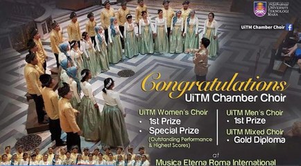 Big win for UiTM at Italy’s International Choir Festival