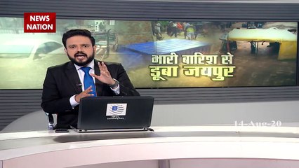 Heavy rains in Jaipur truck dropped down from the soaring bridge