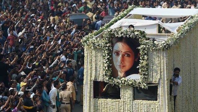 Thousands bid farewell to legendary Bollywood actress Sridevi