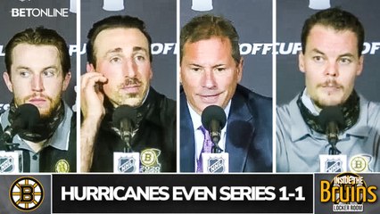 Bruins Post Game Interviews - Hurricanes Even Series 1-1